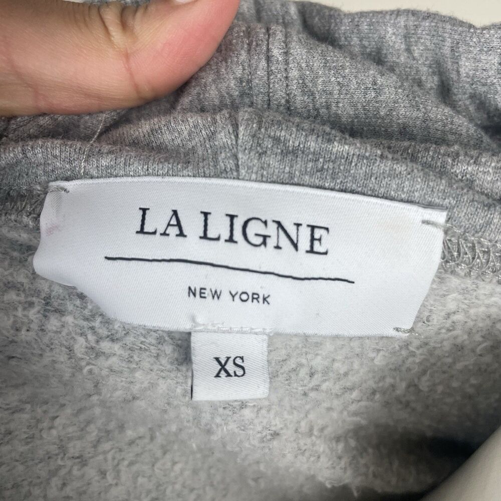 La Ligne Molly Heather Gray Pullover Cotton Hoodie Size XS - Picture 6 of 9